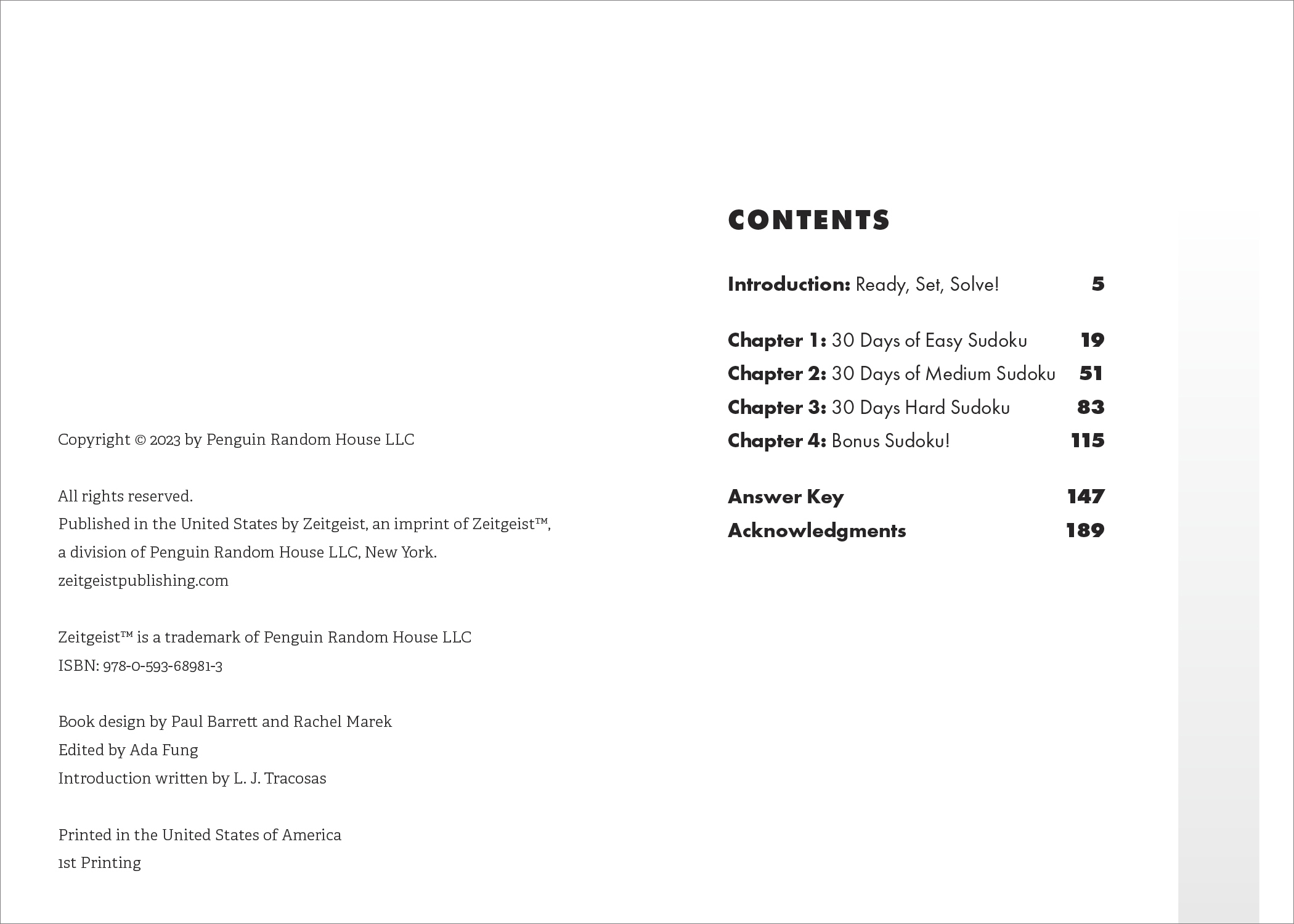 Table of Contents
