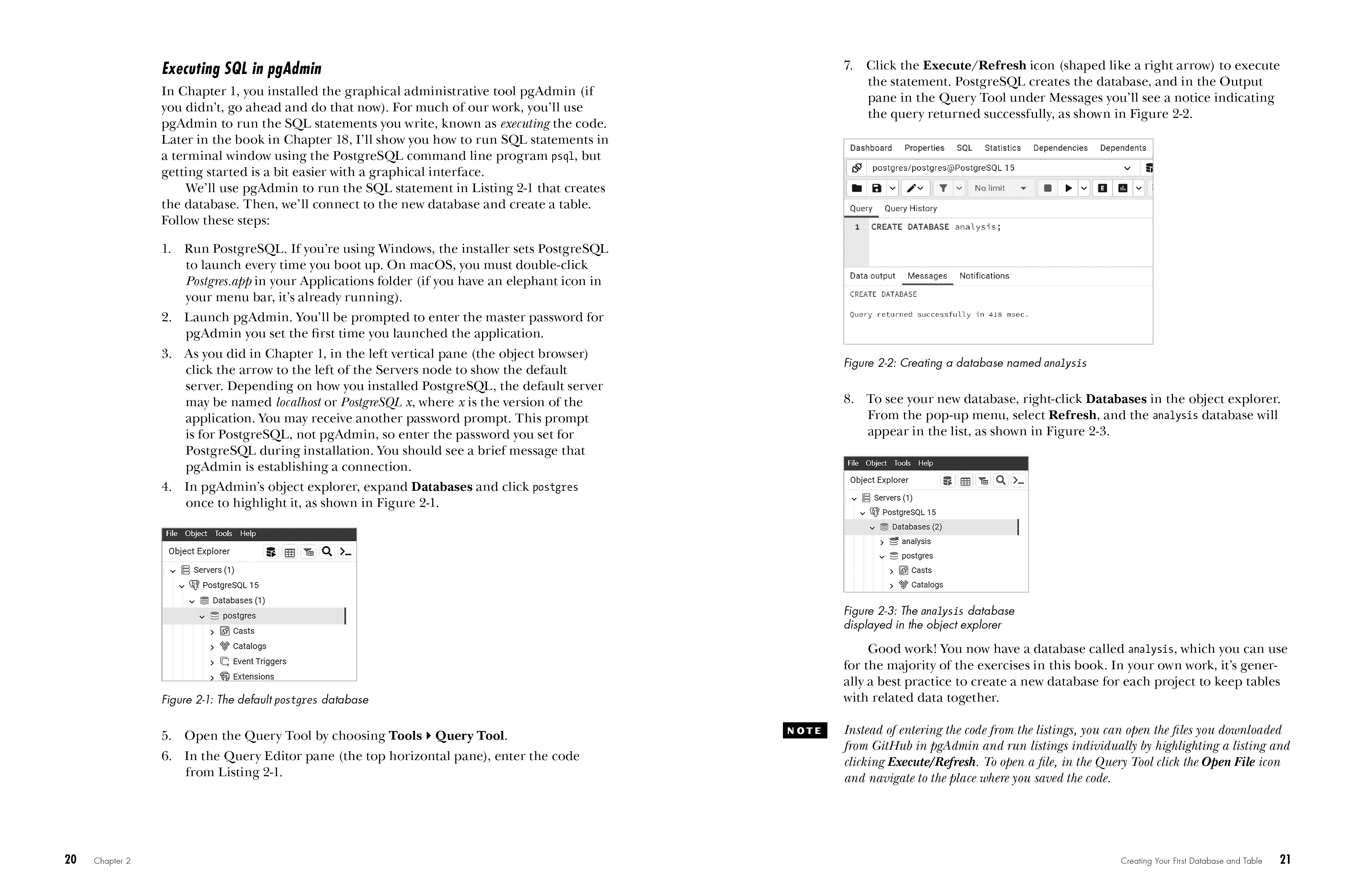 Practical SQL, 2nd Edition pages 20-21