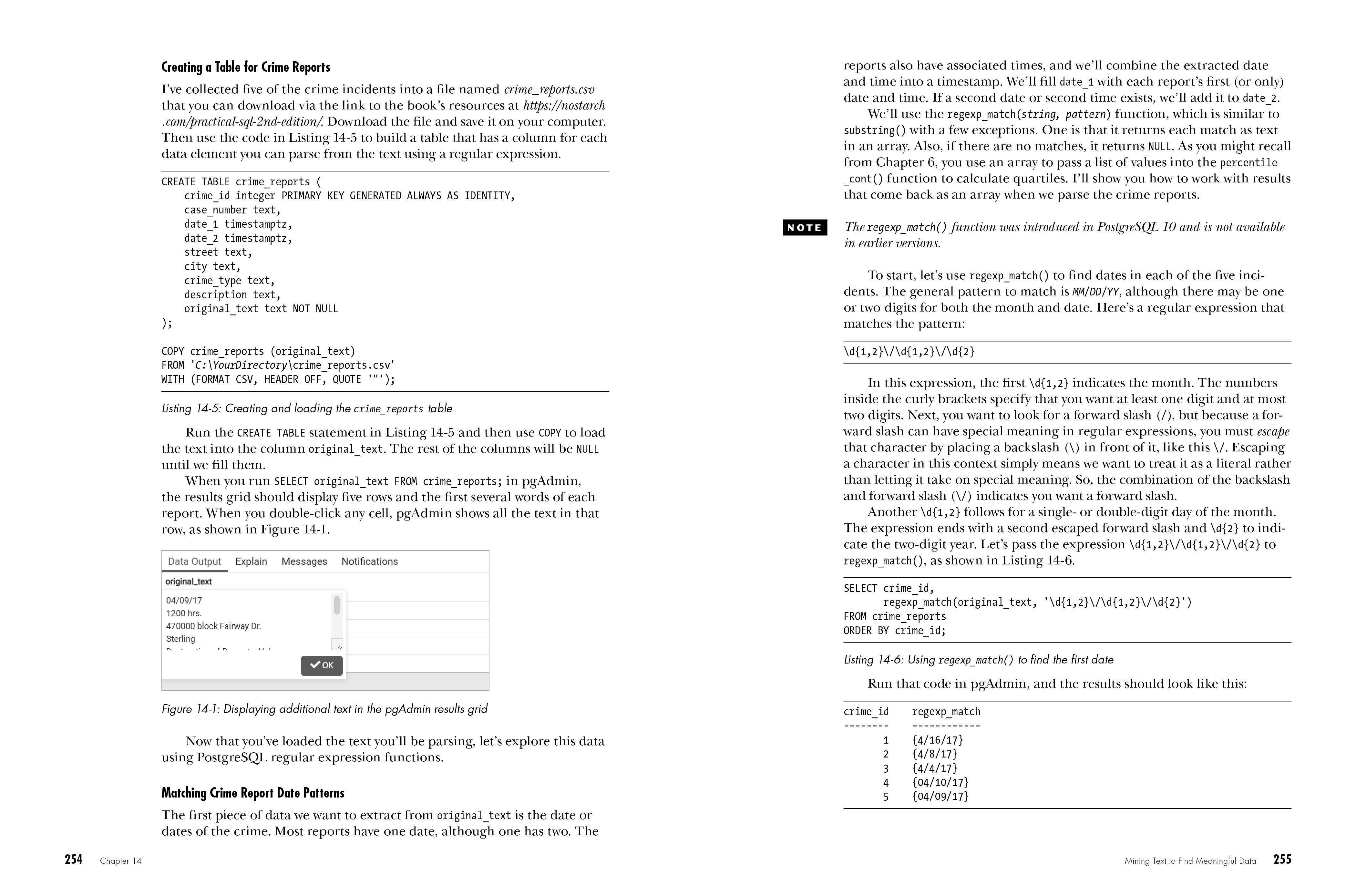 Practical SQL, 2nd Edition pages 254-255
