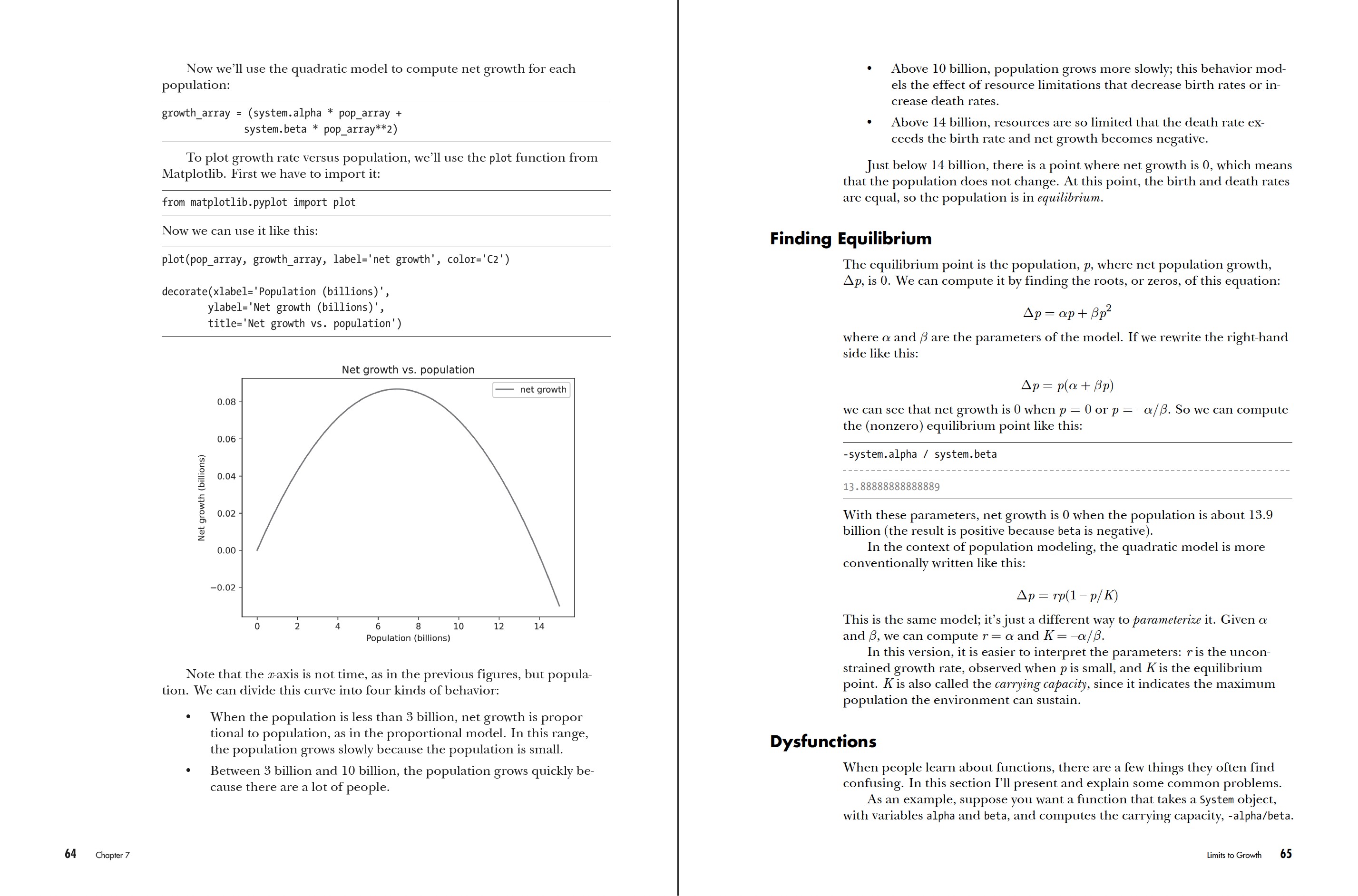 Modeling and Simulation in Python pages 44-45