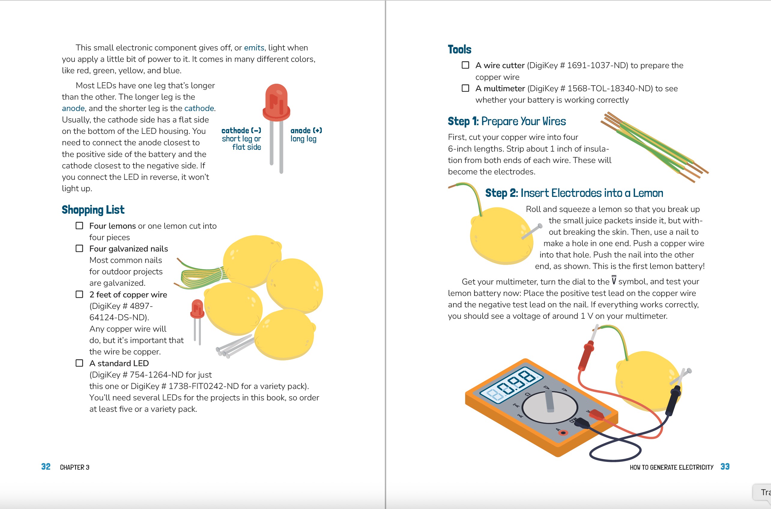 Electronics for Kids, 2nd Edition pages 32-33