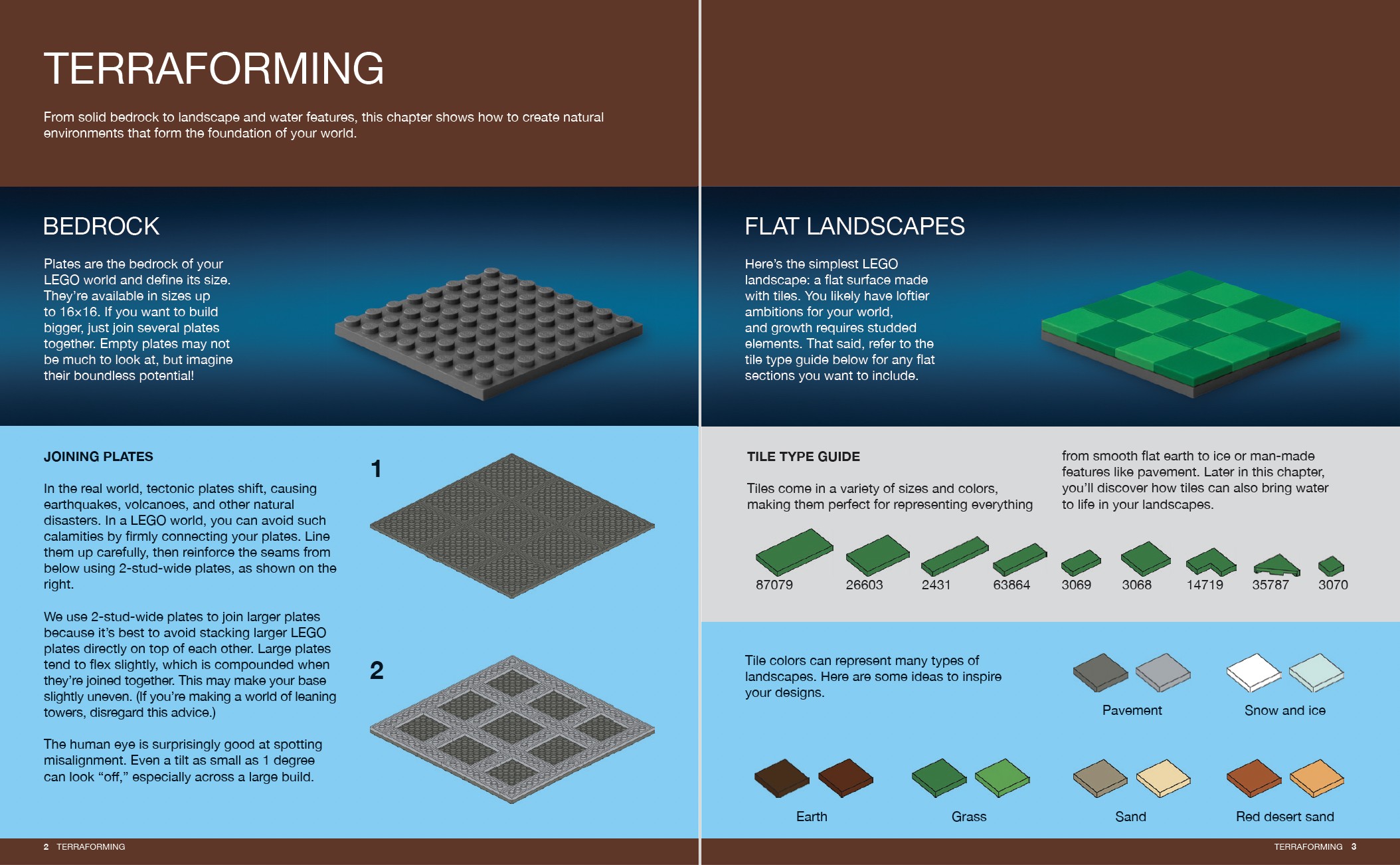 Building LEGO Worlds pages 2-3