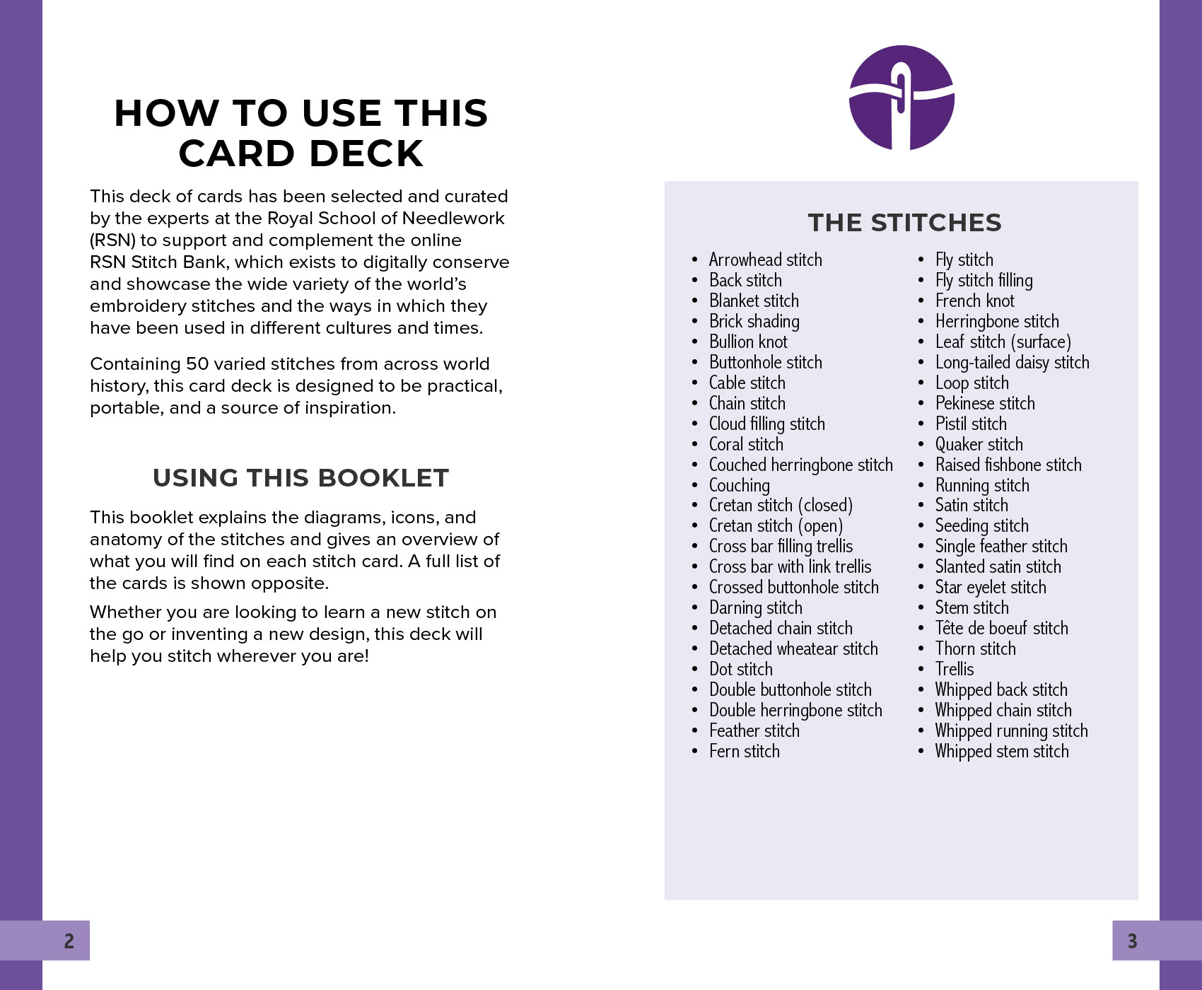 Sample booklet spread