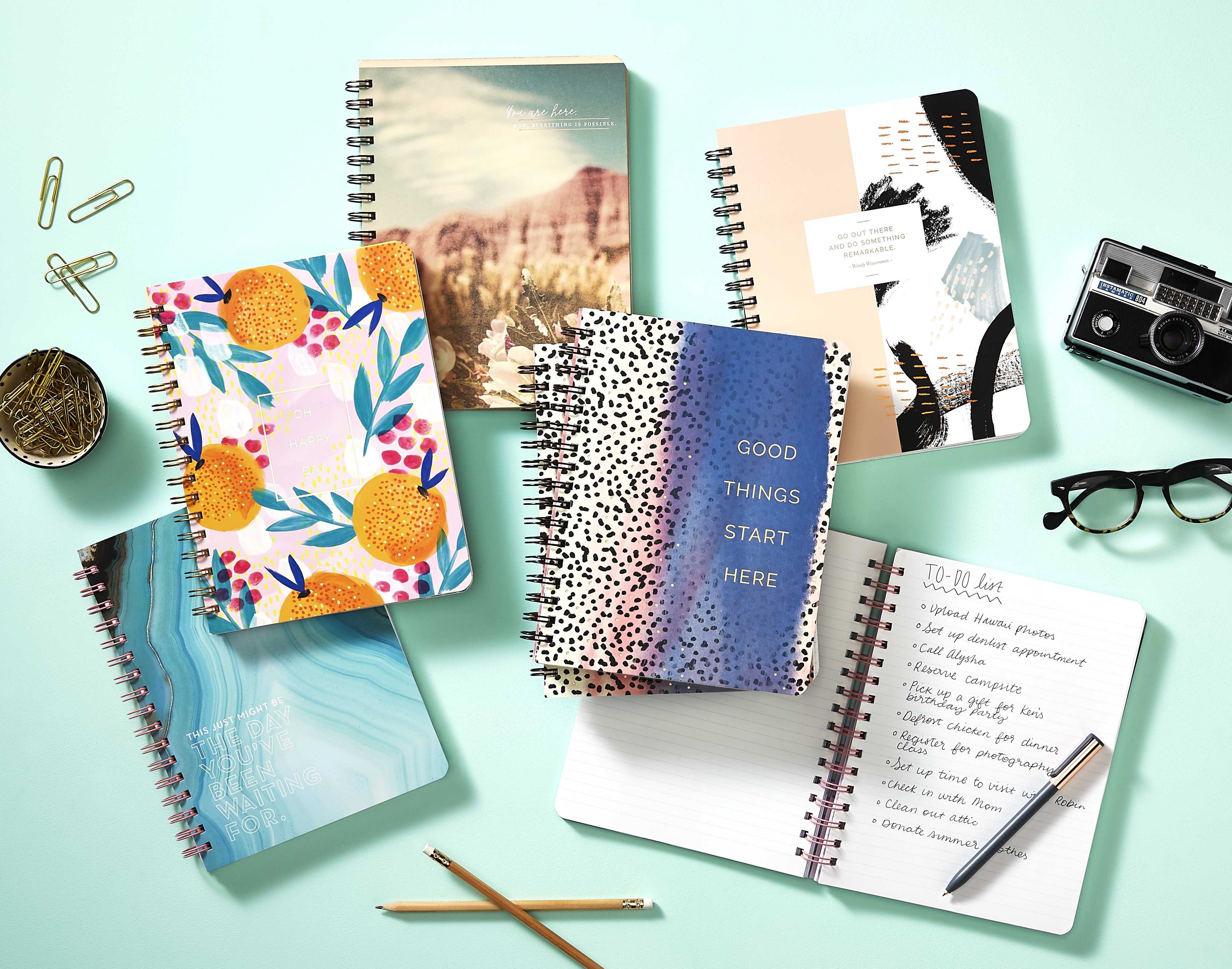 Assortment of Spiral Notebooks