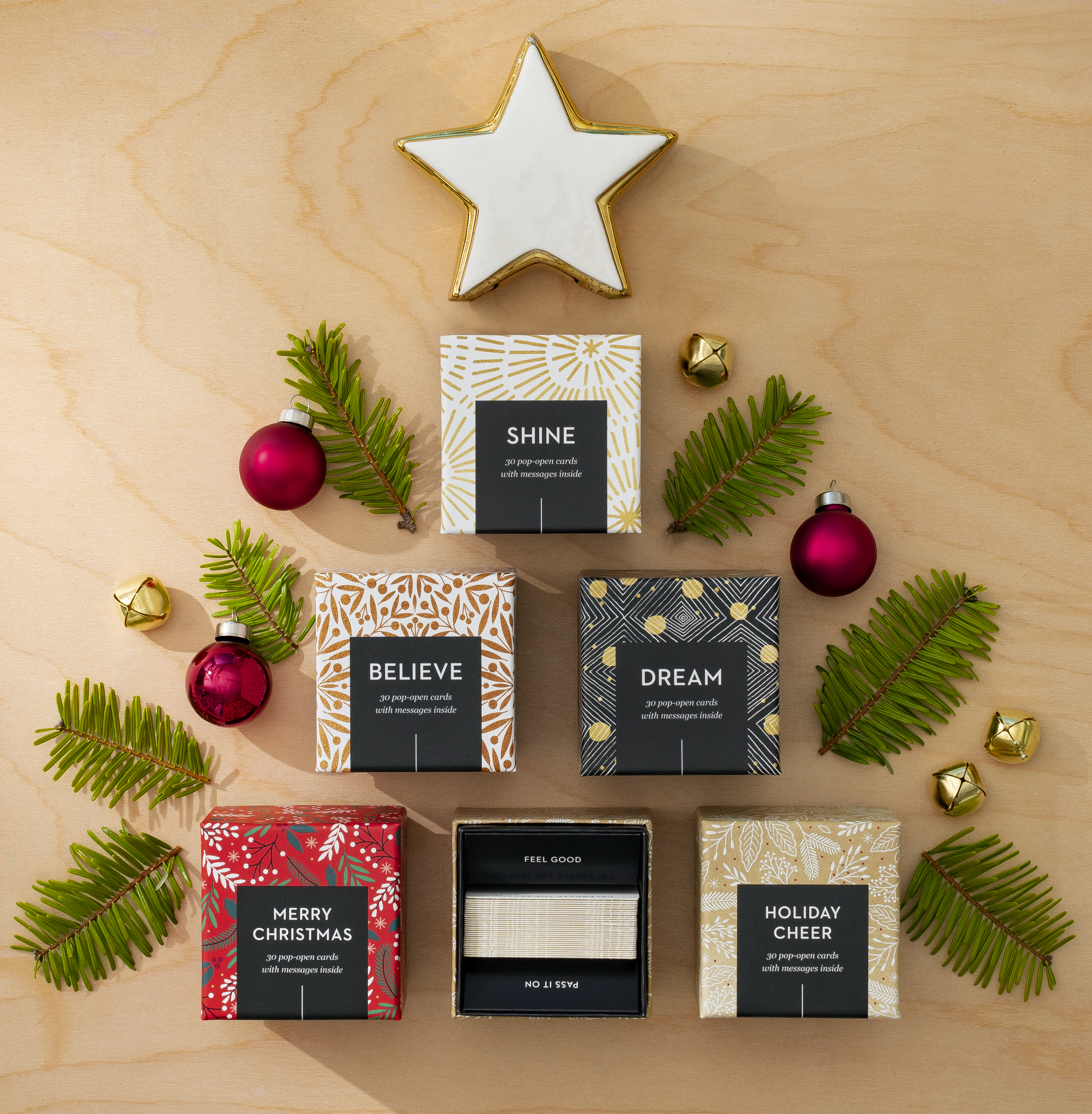 TF Holiday Tree: Believe, Shine, Dream, Merry Christmas, Holiday Cheer